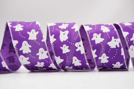 BOO Ghost Wired Ribbon_KF7072GC-34-1_fioletowy